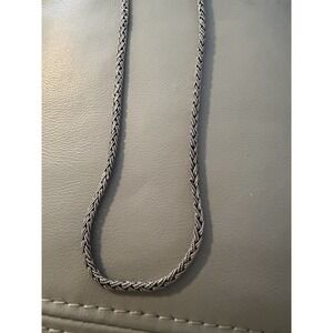 Sarda 925 Sterling Silver Foxtail Chain Necklace Classic 24" 43 Grams